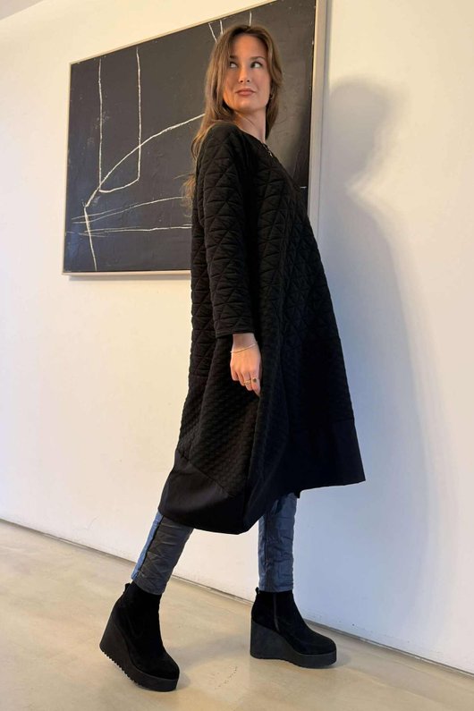 Oscar Bea Cocoon Dress Black 